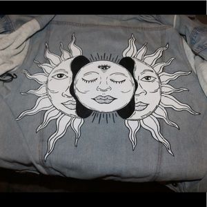 Handpainted “Life is Balanced” Denim Jacket